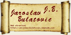 Jaroslav Bulatović vizit kartica